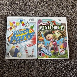 Wii Game Lot: Block Party & Carnival Mini Golf